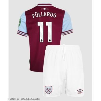 West Ham United Niclas Fullkrug #11 Echipament de Fotbal Replică 2024-25 Copii Acasa (+ Șorturi)